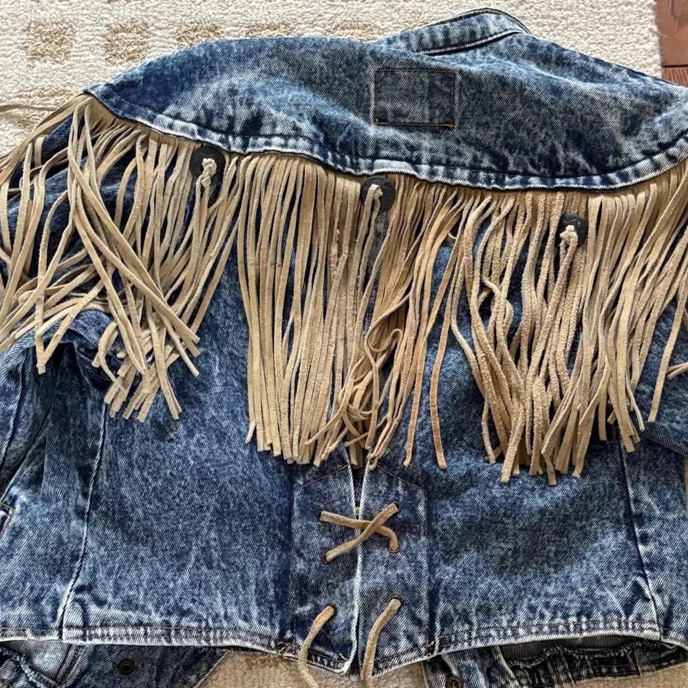 Denim Fringe Jacket - Picture 3 of 3